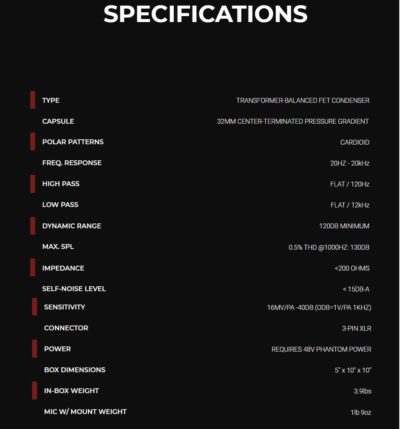 Lauten Audio LA-220 V2 Large-Diaphragm Condenser Microphone