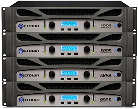 Crown XTi6002 Two-channel, 6000-Watt at 4Ω Bridged, 2100-Watt at 4Ω Dual Pro Power Amplifier. Black and Silver