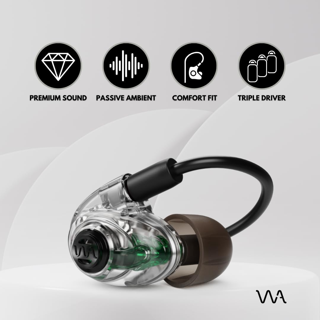 Westone Audio AMPRO X30 Triple Driver Musician IEM with Passive Ambience,Black