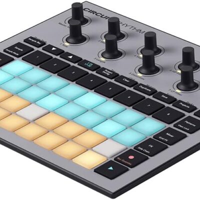 51EQaBOxEQL. AC SL1000 Novation AMS-CIRCUIT-RHYTHM Circuit Rhythm Sampler and Groovebox with 8 Sample Tracks and Sequencer Bundle with 2 YR CPS Enhanced Protection Pack
