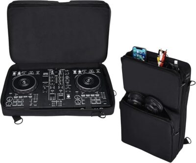 Carrying Case for Pioneer DDJ 400/DDJ FLX4/DDJ 200/DDJ SB3 SB2/DDJ-202/Inpulse 300/Native Instruments Traktor Kontrol S2 Mk3 DJ Controller, Soft Travel Storage Bag with Bag Strap