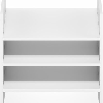 Furinno Cubicle Cube Insert, 3-Shelf Cube Organizer, 3-Tier Shelf Accessory, Fits into Furinno Triple Thick Cubes, IKEA Kallax, for Organizers and Storage, White