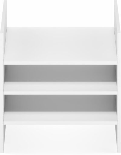 Furinno Cubicle Cube Insert, 3-Shelf Cube Organizer, 3-Tier Shelf Accessory, Fits into Furinno Triple Thick Cubes, IKEA Kallax, for Organizers and Storage, White