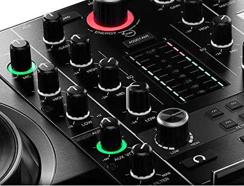 Hercules DJControl Inpulse 500 Professional DJ Controller Studio Bundle with 3.5 Powered Monitors, DJ Headphones, RCA/TRS Cables & DJ Software – Complete Laptop DJ Mixing & Performance Kit