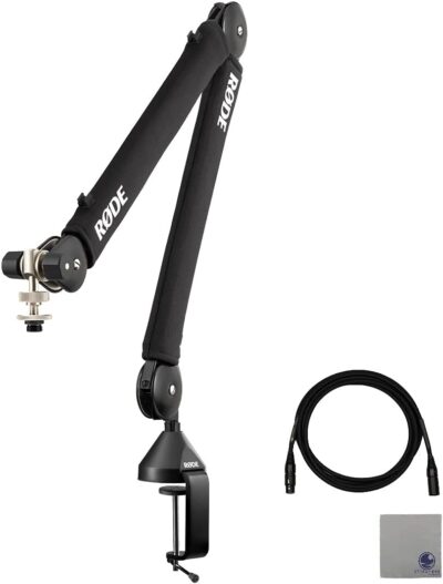51K8XJ09QRL. AC SL1100 Rode PSA1+ Pro Studio Boom Arm for Podcasting and Streaming with Professional Grade XLR Cable and StreamEye Polishing Cloth
