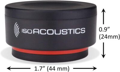 IsoAcoustics Iso-Puck Series Acoustic Isolators (Iso-Puck Mini, 6 lbs max/Unit, 8-Pack)