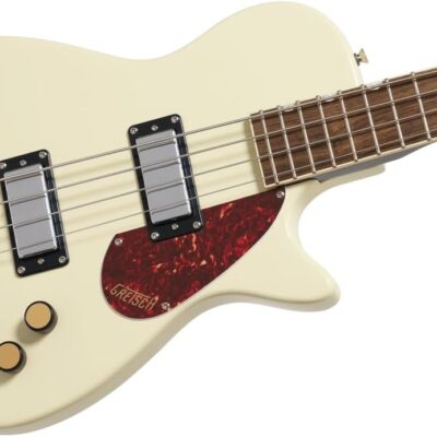 Gretsch Streamliner Jet Club Single-cut Electric Bass Guitar – Vintage White