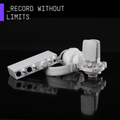 Arturia MiniFuse Recording Pack — USB Audio Interface Bundle with Condenser Microphone, Headphones, and Creative Software for Recording, Streaming, and Podcasting