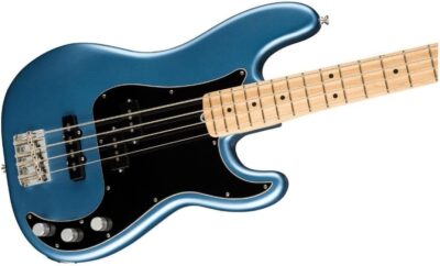 Fender American Performer Precision Bass, Satin Lake Placid Blue, Maple Fingerboard