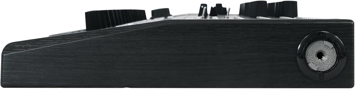 Arturia Minibrute 2S NOIR Bundle: USB MIDI Analog Sequencer Synthesizer, DJ1500 DJ Headphones with Detachable Coil Cable Case and Extra Ear Pad, 2-items