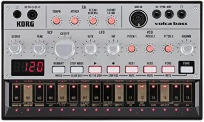 Korg Volca Bass Analogue Bass Machine Bundle with Power Supply and Austin Bazaar Polishing Cloth
