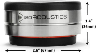 IsoAcoustics Orea Series Audio Equipment Isolators (Bordeaux – 32 lbs Max/pc)