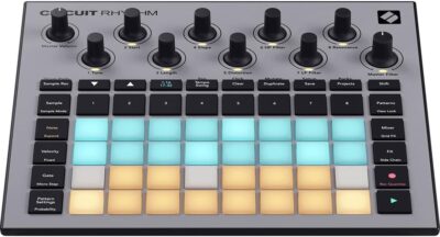 51Ow3QgKi2L. AC SL1000 Novation AMS-CIRCUIT-RHYTHM Circuit Rhythm Sampler and Groovebox with 8 Sample Tracks and Sequencer Bundle with 2 YR CPS Enhanced Protection Pack