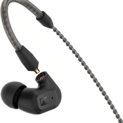 51P4zHA2L. AC SL1200 Sennheiser Consumer Audio IE 200 In-Ear Audiophile Headphones – TrueResponse Transducers for Neutral Sound, Impactful Bass, Detachable Braided Cable with Flexible Ear Hooks – Black