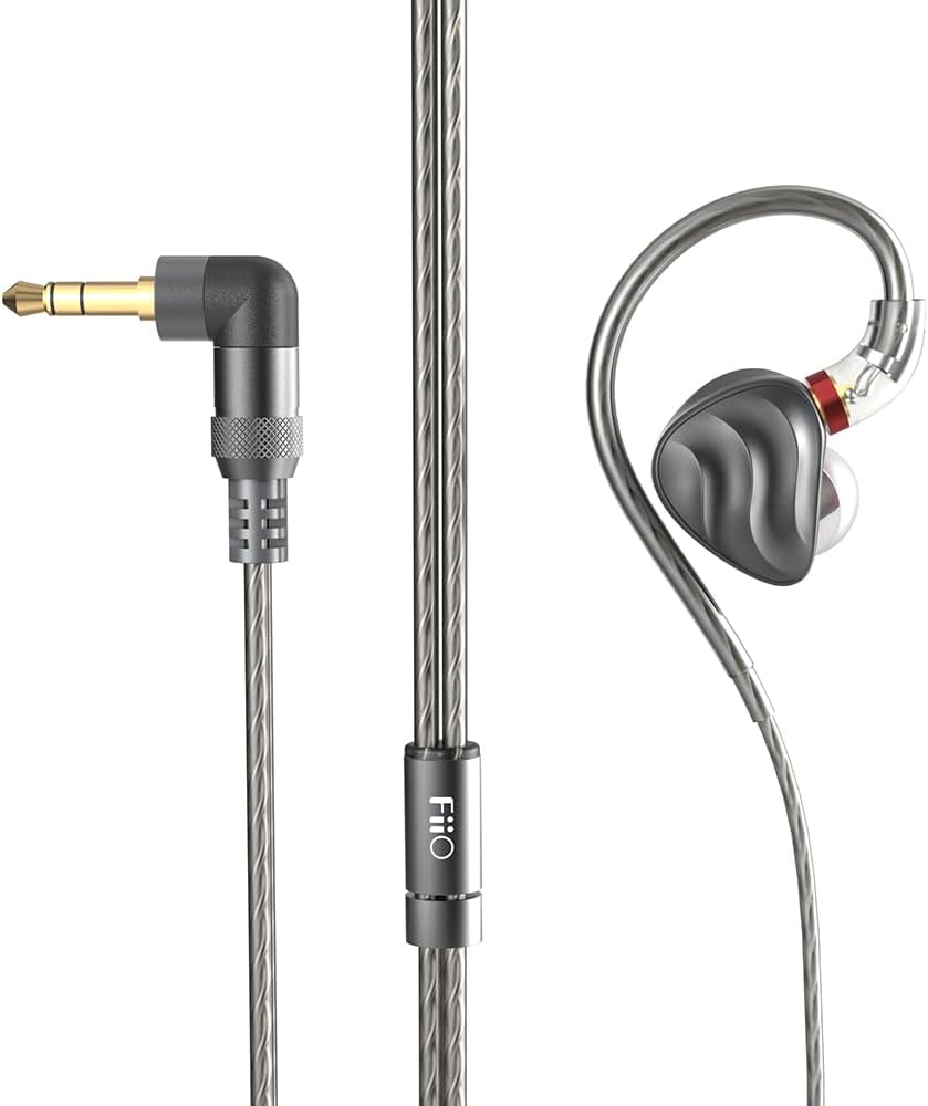 FIIO FH3 HiFi Earphones 3 Drivers (1 Dynamic + 2 Knowles BA), in-Ear Earphones High Resolution, Bass Sound, High Fidelity for Smartphone/PC/Tablet (Titanium)