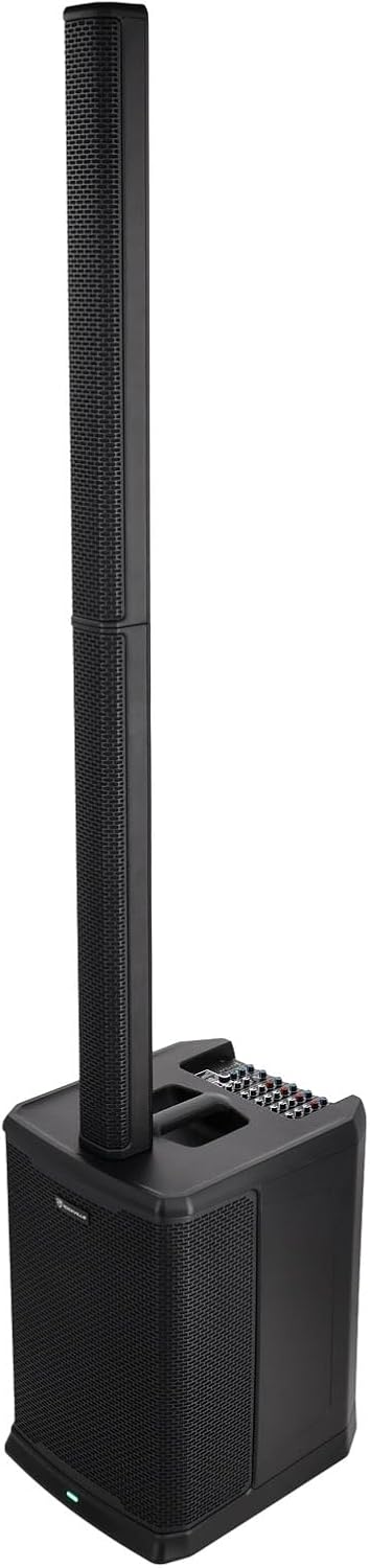 51QU ZKa3cL. AC SL1500 Rockville Titan MIX12A 3200W Peak 12-Inch Powered Column Array PA System with Subwoofer, 8-Channel Mixer, Bluetooth Audio, DSP, Travel Bags