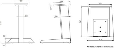 Focal Theva Center Stand – Stand for Focal Theva Center Channel Speaker, Sold Individually – FTHEVASTCENT