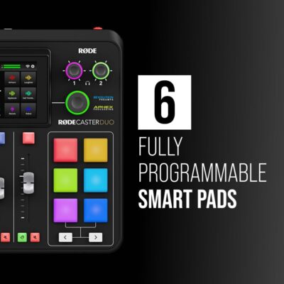 51TfTVEaXeL. AC SL1080 RØDE RØDECaster Duo Compact All-in-One Audio Production Solution for Podcasting, Streaming, Music Production and Content Creation (Black)