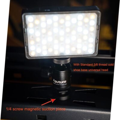 51TqgagtczL. AC SL1000 Aputure MC Pro RGBWW On Camera Video Light,5W High Brightness 1585 Lux at 0.5m,2000-10000K Adjustable Magnetic Attraction and IP65 Weatherproo for Photography,Videographer