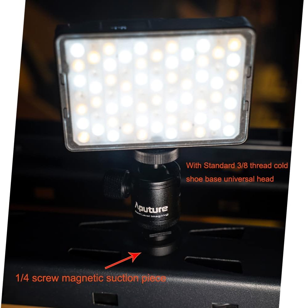 Aputure MC Pro RGBWW On Camera Video Light,5W High Brightness 1585 Lux at 0.5m,2000-10000K Adjustable Magnetic Attraction and IP65 Weatherproo for Photography,Videographer