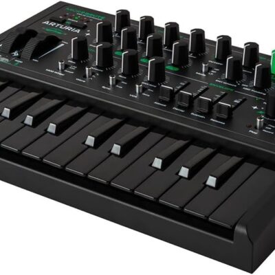 Arturia 540102 MicroBrute UFO Analog Synthesizer White Bundle with 2 YR CPS Enhanced Protection Pack