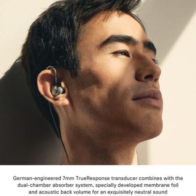 Sennheiser IE 600 In-Ear Audiophile Headphones – TrueResponse Transducers for Equisitely Neutral Sound, Includes balanced cable, Gray, Black