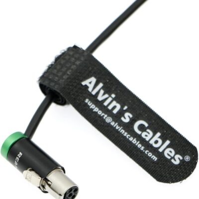 Alvins Cables 10Inch (25cm) Low Profile TA5F to Dual LP XLR 3 Pin Male Audio-Cable for Wisycom-MCR54, Lectrosonics-DCHR-Receiver, Cameras, Portable Recorders, Mixers