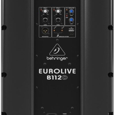 Behringer 2X EUROLIVE B112D HP 2-Way 12 PA Speaker System W/2 Cables / 2 Stands