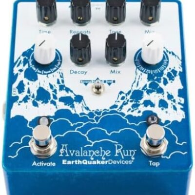 EarthQuaker Devices Avalanche Run V2 Stereo Reverb & Delay with Tap Tempo Guitar Effects Pedal