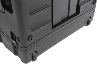 SKB Cases 1SKB-R4UW 4U Roto Rolling Rack, One-touch Pull Handle, Back Lid Mounted Wheels, Threaded Steel Rails, Rear Rack Rails Included, Waterproof Gasket, Rear Access Door