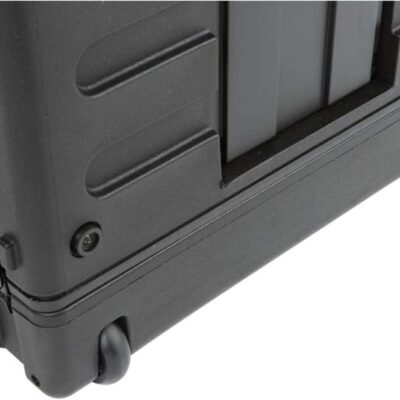 SKB Cases 1SKB-R4UW 4U Roto Rolling Rack, One-touch Pull Handle, Back Lid Mounted Wheels, Threaded Steel Rails, Rear Rack Rails Included, Waterproof Gasket, Rear Access Door