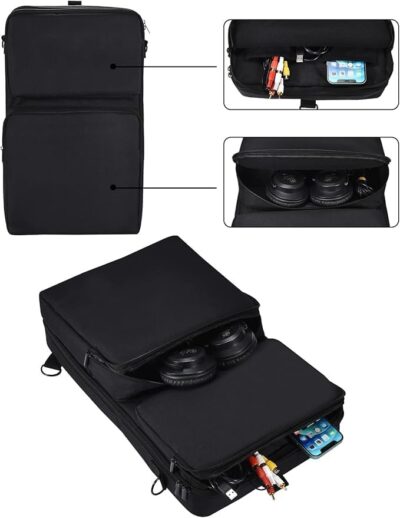 Carrying Case for Pioneer DDJ 400/DDJ FLX4/DDJ 200/DDJ SB3 SB2/DDJ-202/Inpulse 300/Native Instruments Traktor Kontrol S2 Mk3 DJ Controller, Soft Travel Storage Bag with Bag Strap