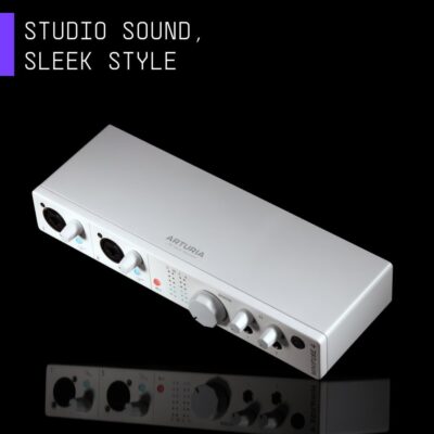 Arturia – MiniFuse 4 – Compact USB Audio & MIDI Interface with Creative Software for Recording, Production, Podcasting, Guitar – White