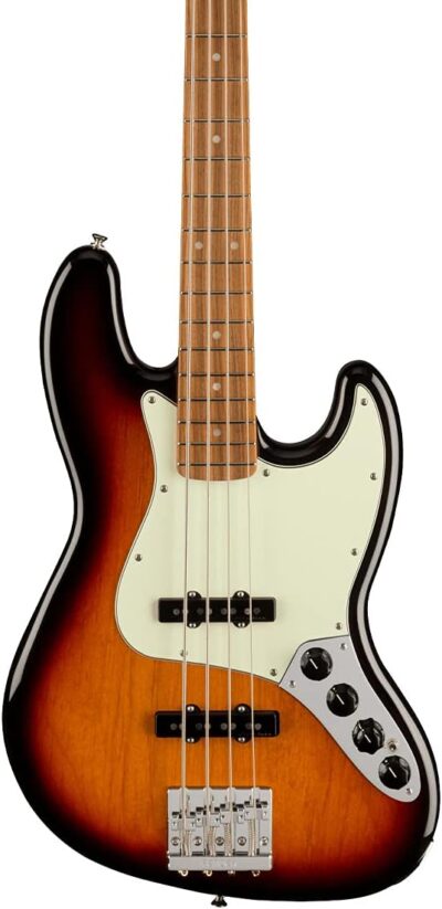 Fender Player Plus Jazz Bass, 3-Color Sunburst, Pau Ferro Fingerboard