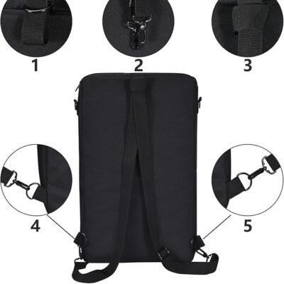 Carrying Case for Pioneer DDJ 400/DDJ FLX4/DDJ 200/DDJ SB3 SB2/DDJ-202/Inpulse 300/Native Instruments Traktor Kontrol S2 Mk3 DJ Controller, Soft Travel Storage Bag with Bag Strap