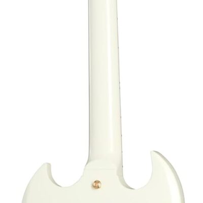 51dSHePCnML. AC SL1500 Epiphone Inspired by Gibson Custom 1963 Les Paul SG Maestro, Classic White with Hard Case