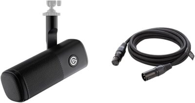 Elgato Wave DX with Cable – Dynamic XLR Microphone with 10ft/3m XLR Cable, Speech optimised for Podcasting, Streaming, Broadcasting, No Signal Booster Required, Works with Any Interface, PC/Mac
