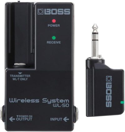 BOSS WL-50 Guitar Wireless Virtual Cable for Pedalboards | Plug-and-Play Wireless System in a Pedal-Size Format | for Guitar, Bass and Other Electronic Instruments | Built-in Cable Tone Simulation