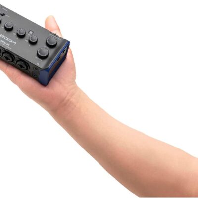 Zoom AMS-44 USB Audio Interface for Musicians & Podcasters, with 4 Inputs, 4 Outputs, Loopback, Direct Monitoring, Bus-Powered, for Recording and Streaming on PC, Mac, iOS, and Android