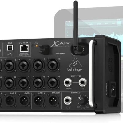 Behringer X AIR XR18 18-Channel, 12-Bus Digital Mixer for iPad/Android Tablets with 16 Programmable Midas Preamps, Integrated Wifi Module and Multi-Channel USB Audio Interface