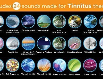 Sound Oasis Tinnitus Sound Therapy System, 24 Dr. Developed Sounds, Manage Tinnitus, Sleep Enhancement Lulls You to Sleep, Ear Ringing & Noise Relief, Privacy, Alarm w/Chime, Auto-Off Sleep Timer
