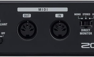 Zoom UAC-2 USB 3.0 Audio Interface, 2 In/2 Out Audio Interface, 2 Mic/Line/Hi-Z Inputs, MIDI I/O, Headphone Output, 2 Line Outputs, Bus Powered