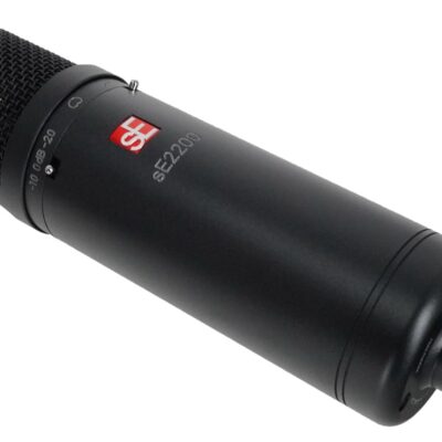 sE Electronics sE2200 Bundle: Cardioid Condenser Recording Microphone w/Shockmount, Pop Filter, 20 Hz-20 kHz, 48V Phantom, ROCKSHIELD 3 Mic Isolation Shield w/Sound Dampening Foam, 2-items