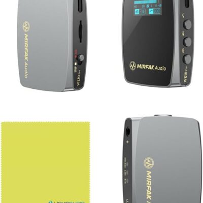 Sennheiser Microphone MKE 400 Mobile Kit Bundle with Mirfak Audio WE10 Pro Dual-Channel Wireless Microphone System Polishing Cloth