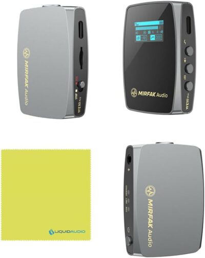 Sennheiser Microphone MKE 400 Mobile Kit Bundle with Mirfak Audio WE10 Pro Dual-Channel Wireless Microphone System Polishing Cloth