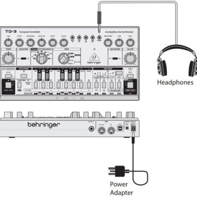 Behringer TD-3-AM Analog Bass Line Synthesizer with VCO, VCF, 16-Step Sequencer, Distortion Effects and 16-Voice Poly Chain