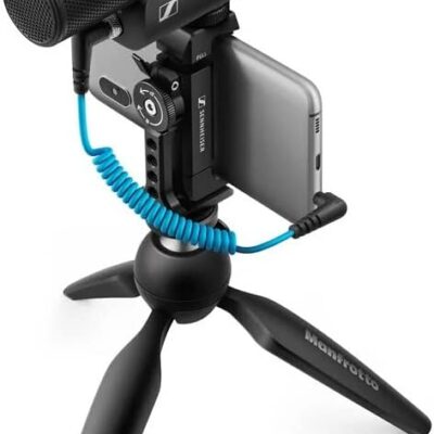 SENNHEISER Professional MKE 400 Directional On-Camera Shotgun Microphone with 3.5mm TRS and TRRS Connectors for DSLR, Mirrorless & Mobile , Connects with Auxiliary