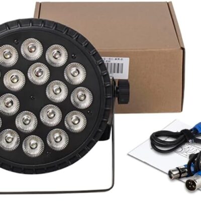 51qXYPHTw7L. AC SL1000 SHEHDS LED Stage Par Lights LED 18X18W DJ Stage Lights RGBWA+UV 6in1 Wash/Strobe Effect DMX512 Control Sound Activated Aluminum Alloy Shell Uplighting Lights for Concerts Family Party-1 Pack