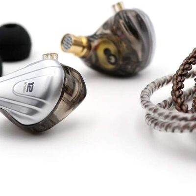 Linsoul KZ ZSX 5BA+1DD 6 Driver Hybrid in-Ear HiFi Earphones with Zinc Alloy Faceplate, Recessed 2 Pin Detachable Cable for Audiophile Musician (Without Mic, Black)