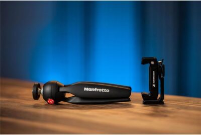 Sennheiser Pro Audio Sennheiser Professional MKE 200 + Mobile Kit, Directional On-Camera Microphone with Smartphone Clamp & Manfrotto PIXI Mini Tripod, 509256, Black